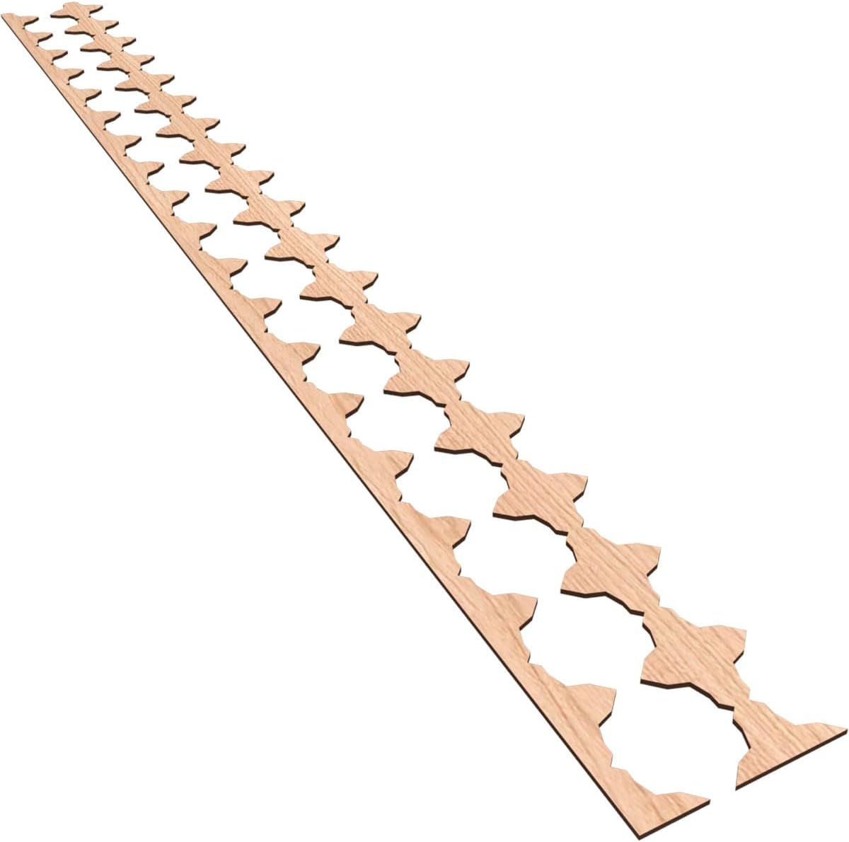 Ekena Millwork 94"H x 1/4"T Pandora Adjustable Wood Decorative Slat Wall Panel Kit, Hickory (contains 16 Slats + 1 Straight Edge Starter Slat)