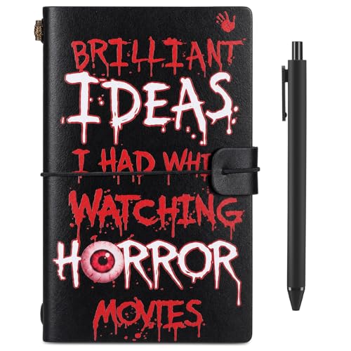 Engrowtic Movie Journal Logbook Gifts Movies Watching Leather Notebook with