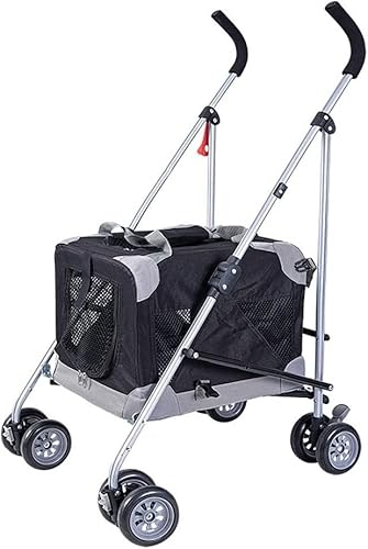 Cochecitos para perros pequeños Prime Premium Transportines y cochecitos para gatos Cochecitos para mascotas separables para perros pequeños Fácil de plegar y ahorrar espacio Tela Oxford 600D