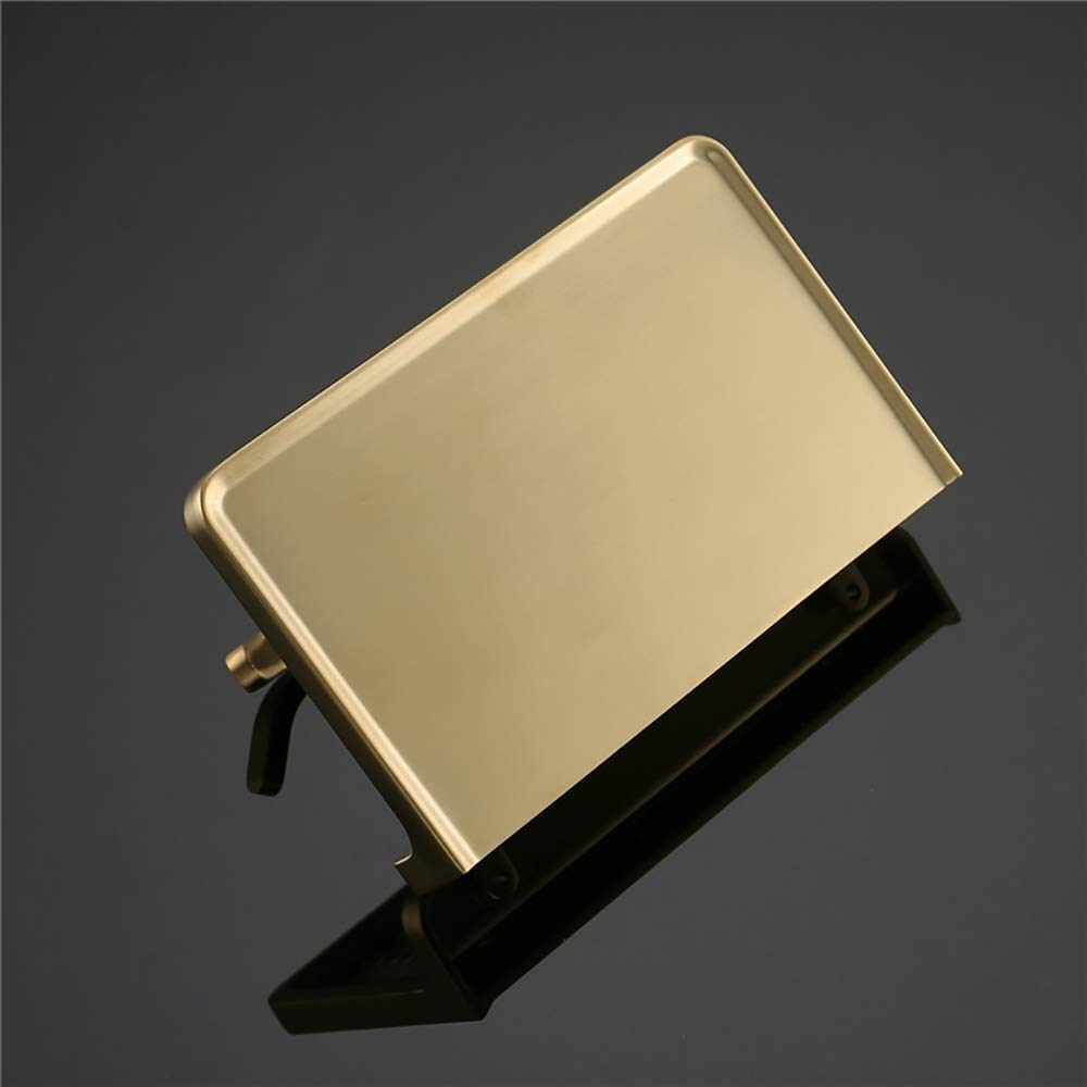 Portarrollos para Papel Higiénico de Pared con Teléfono Estante Aleación de Zinc Porta Rollos de Papel Higienico, Portarrollos Baño para Cocina y Baño, Oro Cepillado