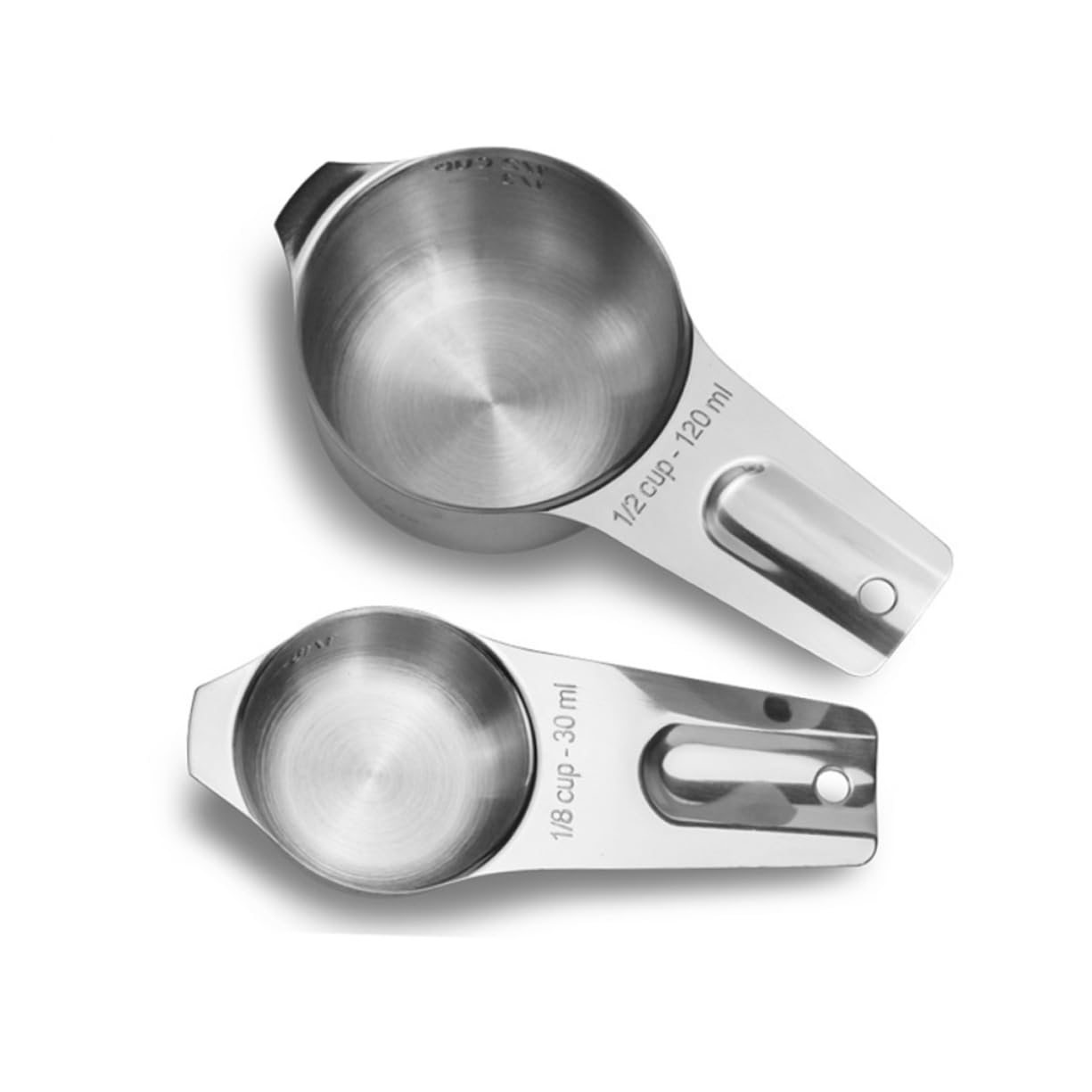 HEMOTON 7piezas Tazas Medidoras de Acero Inoxidable para Hornear Líquidos Polvos y Especias para Cocina y Repostería