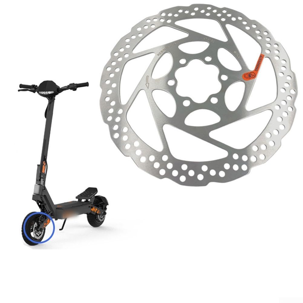 Freno a Disco per Scooter in Acciaio Inox da 160 mm con Supporto a 6 Fori per Kukirin per G2 per Una Rapida dissipazione del Calore e Prestazioni di Guida all'aperto (2 Pezzi, Bianco)