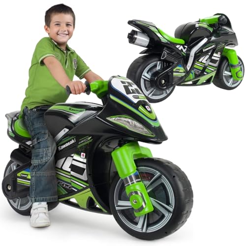Moto Porteur Enfant 4 5 6 et 7 Ans sans Pédales - Winner Racing XL Stable + Ergonomique - Moto Draisiènne 4 Ans Roues Larges + Transport Facile + Style Course | INJUSA