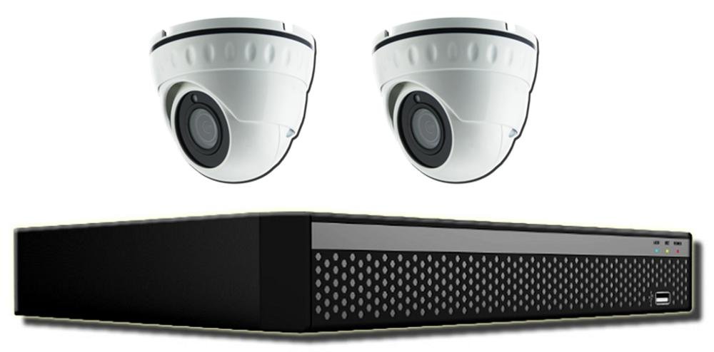 DVR 5MP KIT 4 CH 2 DOME CAM 1TB//DVR 5MP KIT 4 CH 2 DOME CAM 1TB Plug Type UK Product Range Blupont DVRs SVHC No SV//KIT-4CH-5MP-2DW-1-BSEC (PK OF 1)