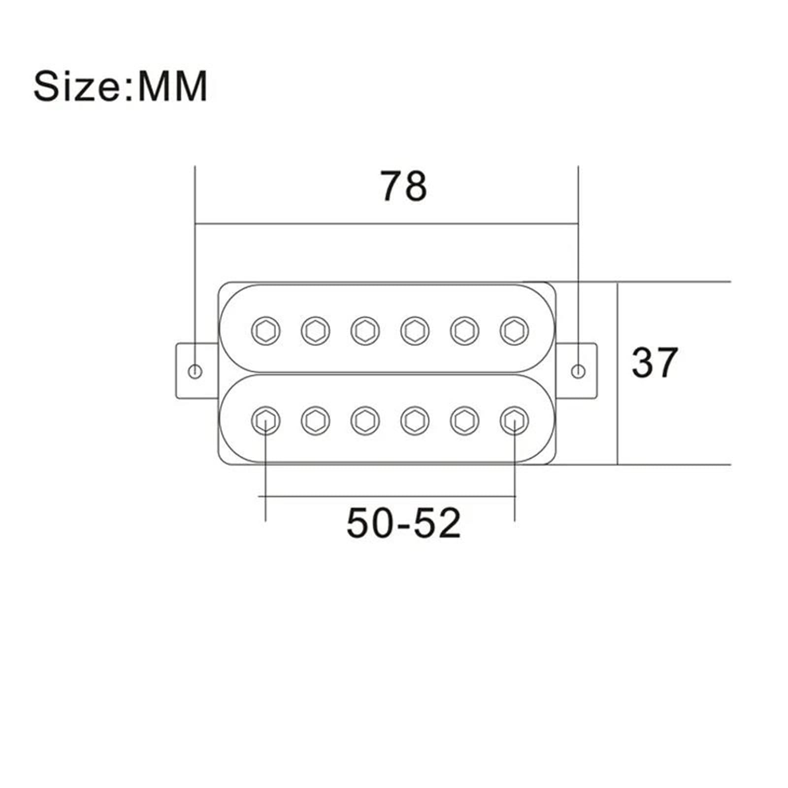 Pastilla Humbucker, Pastilla De Puente De Guitarra Eléctrica De Doble Bobina, Piezas De Guitarra Negras, Sonido Cálido, Negro pastilla de guitarra clasica (Color : 1 Set)