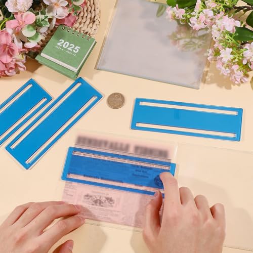 Set de 4 Fundas y Guías para Cartas Mahjong Azul miniatura 3