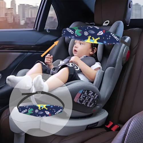 2 Stück Kopfhalterung Kindersitz,Kopfhalter Auto Schlaf Kind,Baby-Fallschutz-KopfstüTze,Baby Schlafen Schlafkissen Car Headrest,Comfy Kopfgurt,für Coche Kinder KopfstüTze Befestigungshalterung Band