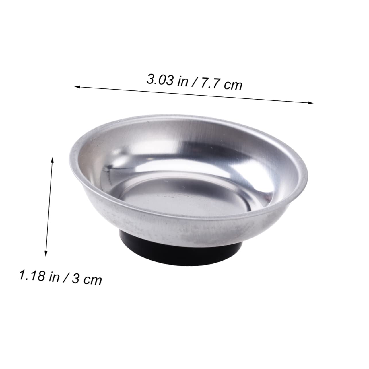 ABOOFAN 4Pcs Stainless Steel Round Magnetic Parts Tray Bowl Compact Tool Holder for Screws Parts Sticks to Surfaces Durable