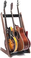 Vista 1 de Ruach GR-3 - Soporte y soporte para guitarras y estuches, personalizable de 3 vías, color nogal