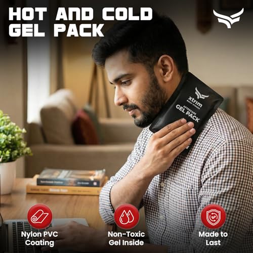 Image of VFK by Xtrim Reusable Hot and Cold Gel Pack, Ice Pack Bag for Relief - Multi-Purpose Hot and Cold Therapy Gel Ice Pack, Hot Bag Gel Healing Pad for Pain Relief