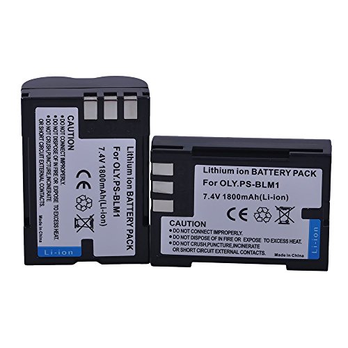 Batmax 2Packs Ps-Blm1 Blm-1 Ps Blm1 Battery + Lcd Usb Battery Charger For Olympus E-300 E-330 E-500 E-510 C-5060 C-7070 C-8080 E-1 E-3 E-30 E520 Camera Batteries #TOP1