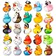 Halinuia 25 Stück Gummi Badeenten Bunt Gummiente Schwimmer und Bade Enten Rubber Duck Kinder Badewannenspielzeug Niedlich Gummi Ente für Kinder Babydusche Kindergeburtstagpartys Strand und im Pool