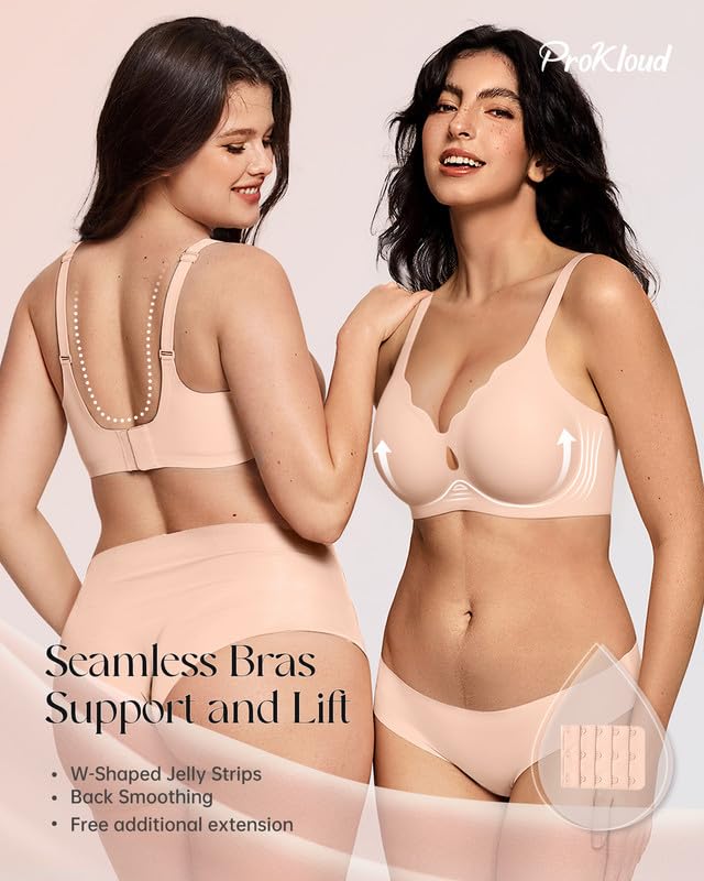 Wireless Bras for Women Wave Push Up No Underwire Bra Seamless Full Coverage Support Bralettes Lift Everyday Bras3