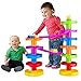WEofferwhatYOUwant Advanced Ball Drop Toy – 16-Piece STEM Playset for Toddlers with 2 Purple Bridges & 8 Spiral Ramps | Creative Building Fun | Safe 9M+ | Interactive Family Play | Durable, Stackable