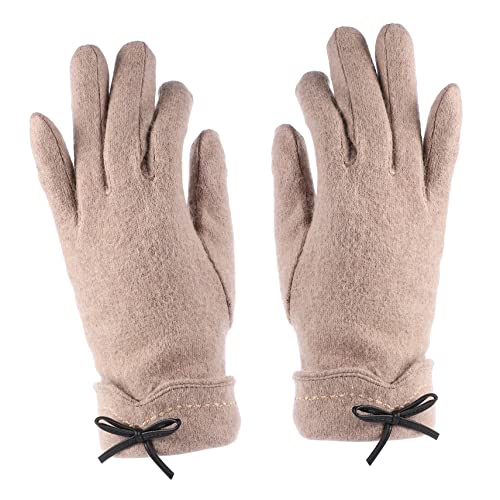 Didiseaon Cycling Gloves Touch Screen Women's Winter Gloves Full-Finger Anti-Skid Mitts Fashion-Design Warm Mitts