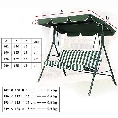 Toldo para columpio universal de techo solar con fundas impermeables de jardín 7