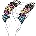 Lee Design Cat Ears Headband Party Headbands Cat Ear Headband Leopard Print Cat Ears for Girls/Women Daily Wearing and Party Decorations, Pack of 6 (Multicolor Leopard Print)
