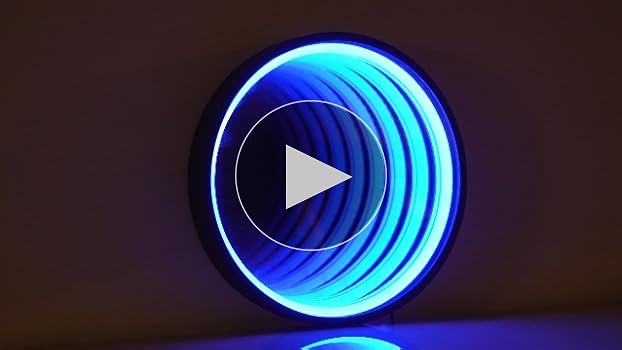 XQDUPDA 3D LED Infinity Mirror Light – Multicolor Tunnel Lamp