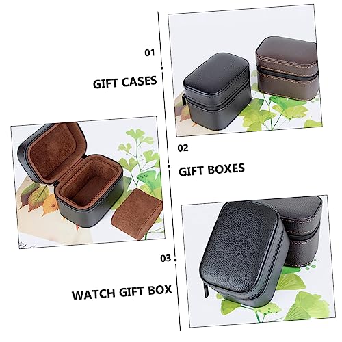 Boîte rangement montre cuir noir pour simplifier votre routine matinale - 5