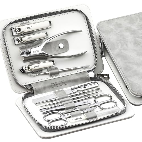 DEOU 13pcs Nail Grooming Kit Stainless Steel Professional