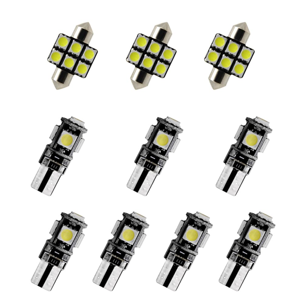 8X-SPEED 10PCS 5050 LED Interior Light Bulbs Kit Fit for Lexus LS MK4 2007-2017, Dome Reading Glove Box Trunk Vanity Mirror Sun Visor Lights