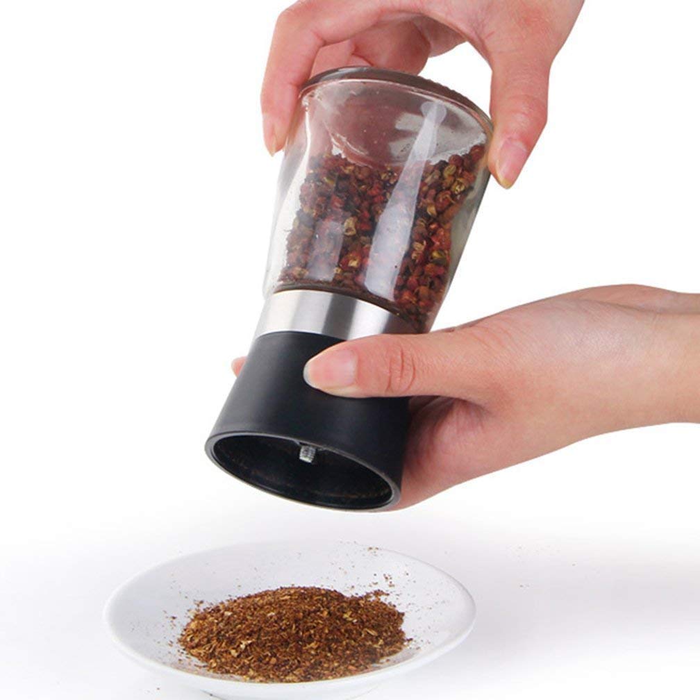 Zhart Salt and Pepper Clear Grinder with Adjustable Ceramic Blades for Coarseness | Grind Spices Mixer Mill Shakers-image-7