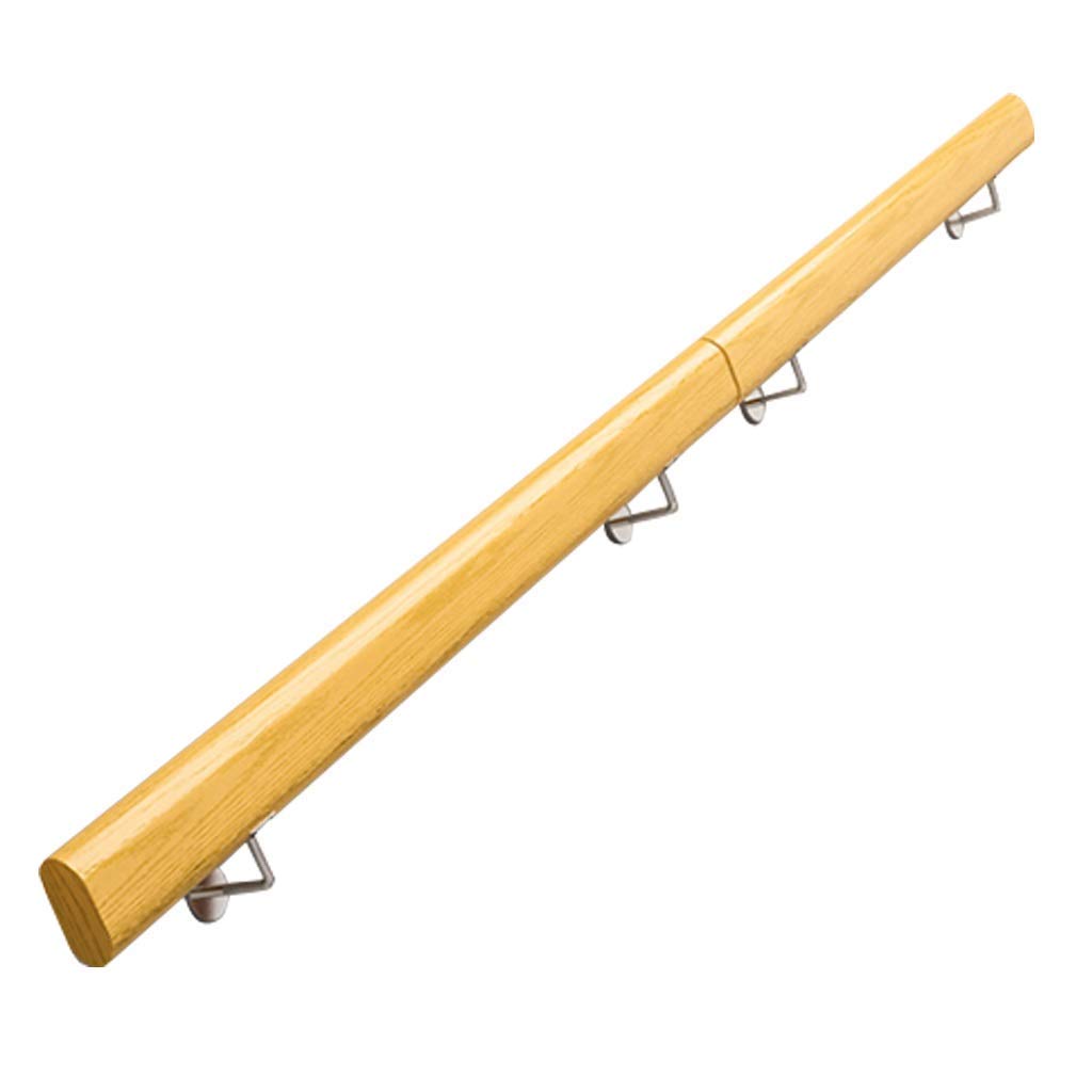 Main courante en bois pour escalier interne rampe murale ronde de couloir