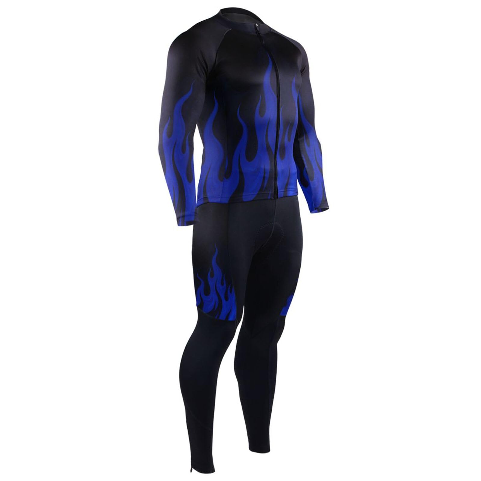 Winter Radtrikot mit Taschen Leichtes Trikot Herren Langarm 3D Gepolstert