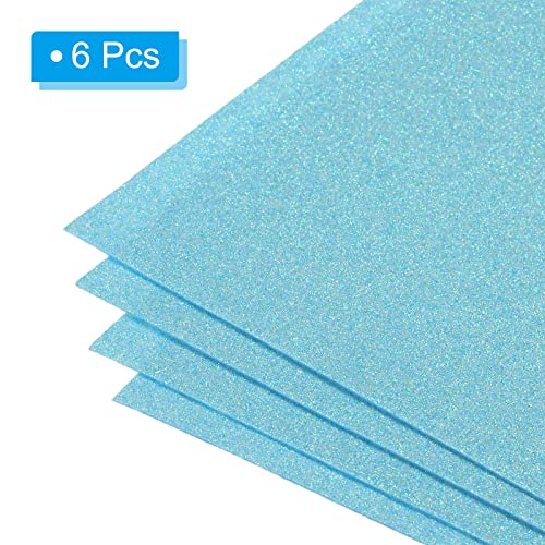 PATIKIL Soft Felt Sheets Glitter Fiber Craft Sheets Light Blue 11.8 Inch x 7.8 Inch for DIY Hobby Decorate Pack of 6 - Image 3
