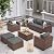 UDPATIO 6 Piece Patio Furniture Set 7 Seats Wicker Outdoor Furniture Set, Thick Cushions Patio Couch Chair with Ottoman & Storage Table for Porch, Balcony
