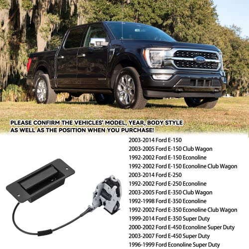 Image of SYERAL E150-E350 Vans Rear Door Latch Assembly 8C2Z-15431A03-A Compatible with Ford E150 E250 E350 Econoline Van 1992-2019 Rear Left Driver Side Cargo Door Lock Latch