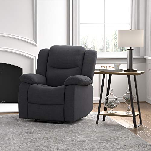 Amazon Brand – Ravenna Home Recliner Chair, 37"W, Wood, Dark Grey #TOP5
