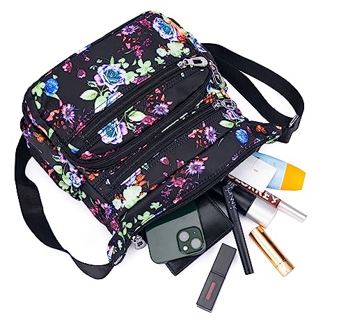 Image of Pealwel Women Shoulder Handbag Roomy Multiple Pockets Bag Ladies Crossbody Purse Tote Top Handle Satchel