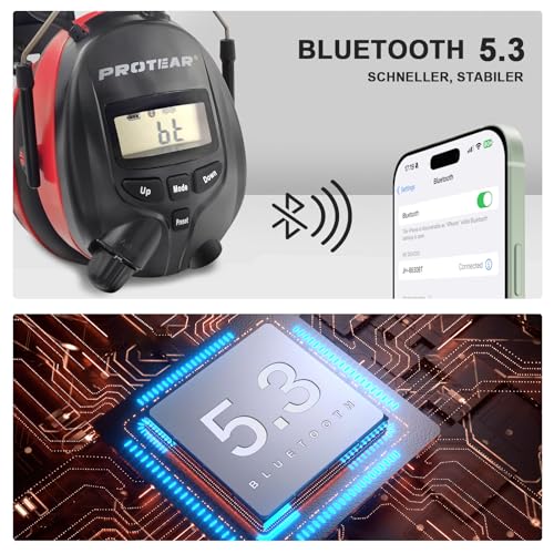 Gehörschutz mit Radio und Bluetooth für verschiedene Anwendungen