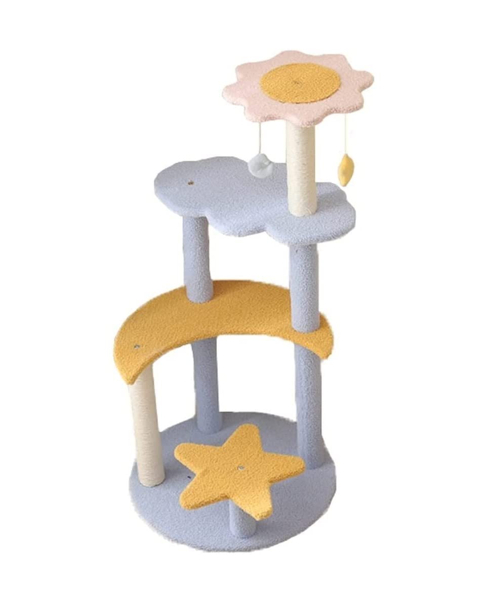 Katzenkratzbaum Kratzbaum Katzenturm Katzenklettergerüst Dreistufige Plattform Katzenmöbel Katzenkratzbaum Spielzeug Katzenaktivitätsständer Cat Tower Kratzbaumhaus ( Color : A )