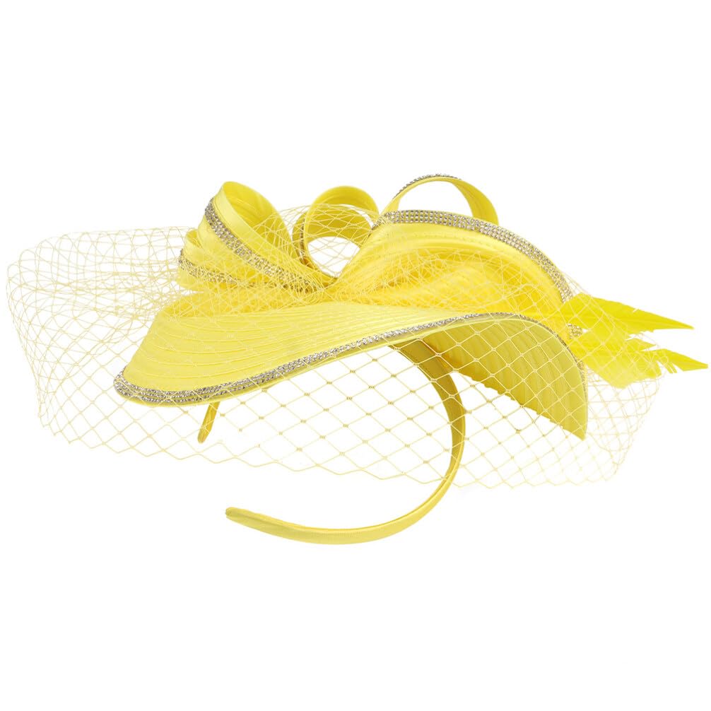 FRCOLOR Cappello Fascinator da Tea Party Donna Hemp Yarn Design Elegante e Superficie Liscia per Feste e Cerimonie