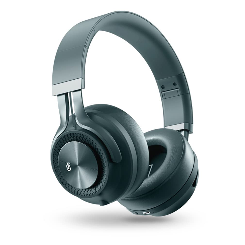 Cuffie con Cancellazione del Rumore ANC Wireless On-Ear/Over-Ear, Cuffie Pieghevoli Bluetooth 5.0 con Microfono, Suono Hi-Fi Lossless, Riproduzione Bluetooth 28 Ore, Isolamento Acustico,Verde