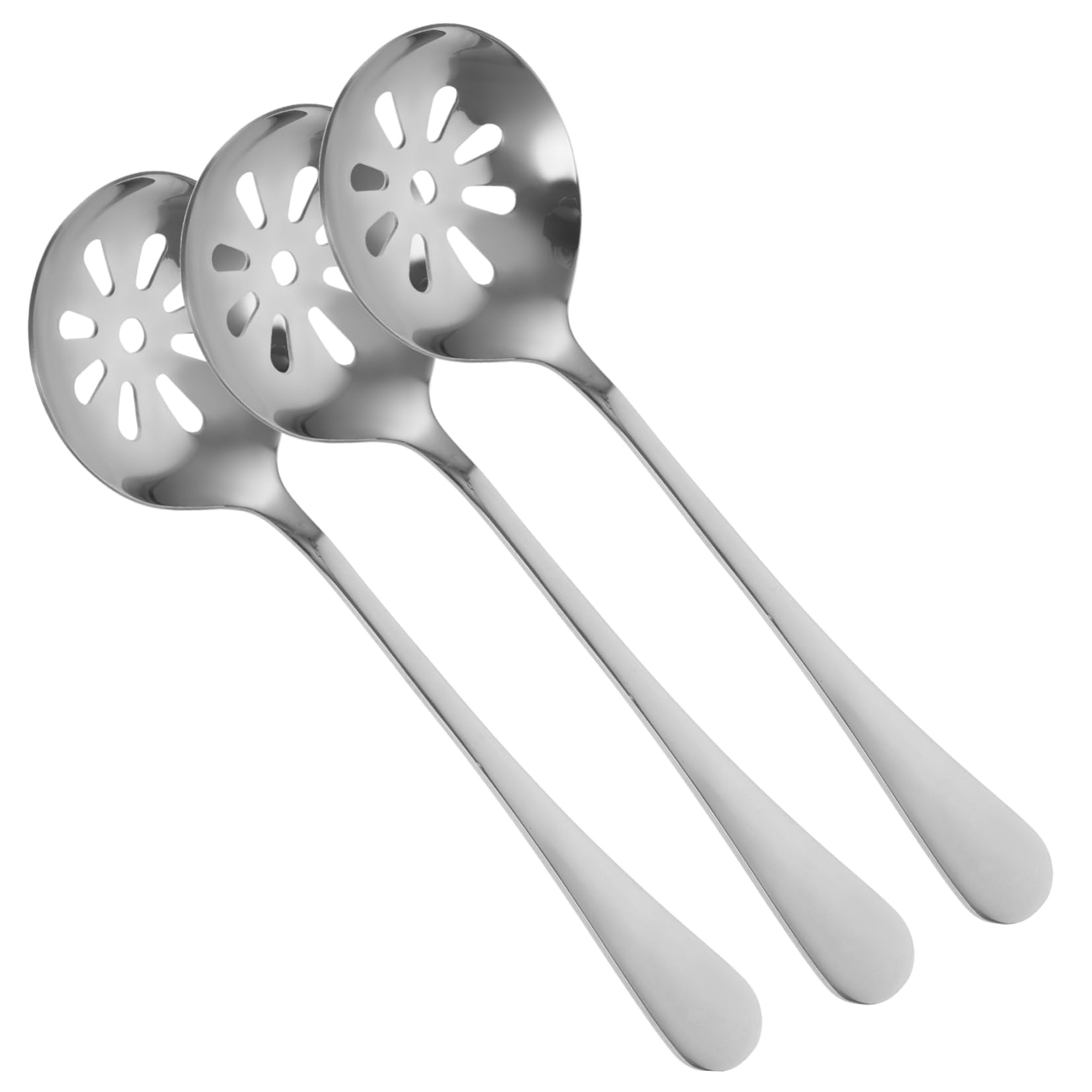 Cabilock Lunch Utensils Set Small Portable Spoon Silver Serving Utensil Reusable Stainless Steel Serving Spoons for Kitchen