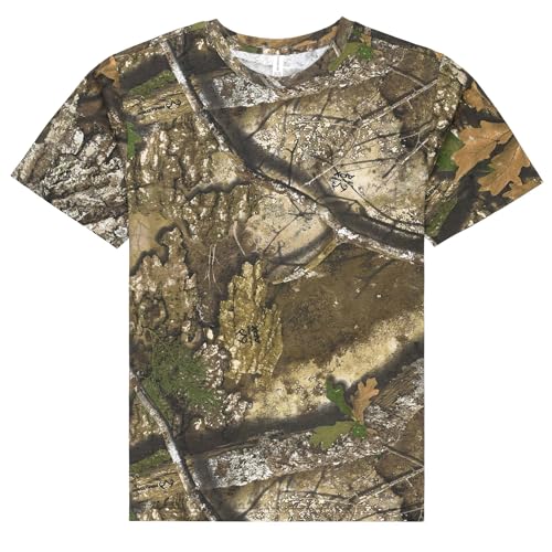 Authentic Realtree and Mossy Oak Camo Crewneck Short Sleeve Cotton Polyester Tee Unisex Adult Hunting Shirt4