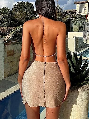 OYOANGLE Women's Ring Linked Split Thigh Cover Up Skirt Beach Skirts Swimsuit Bottom2