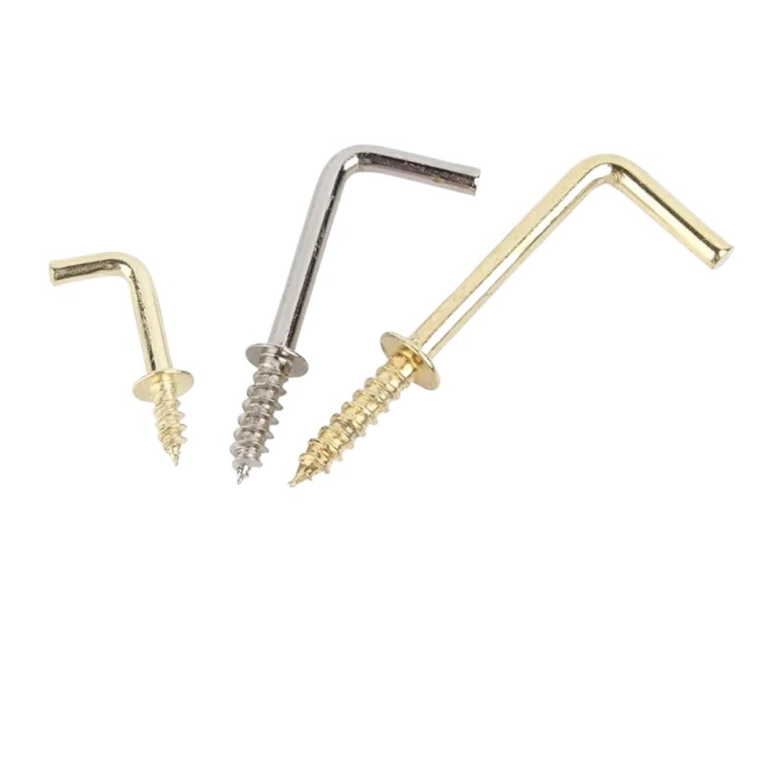 Wbtajzhy Iron-Nickel 2 L Hook Screws Shaped Hooks