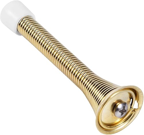 Miniatura 8 de Paquete de 12 topes de puerta de resorte de 3 14 pulgadas, flexibles y resistentes, con puntas de parachoques de goma a prueba de óxido (dorado)