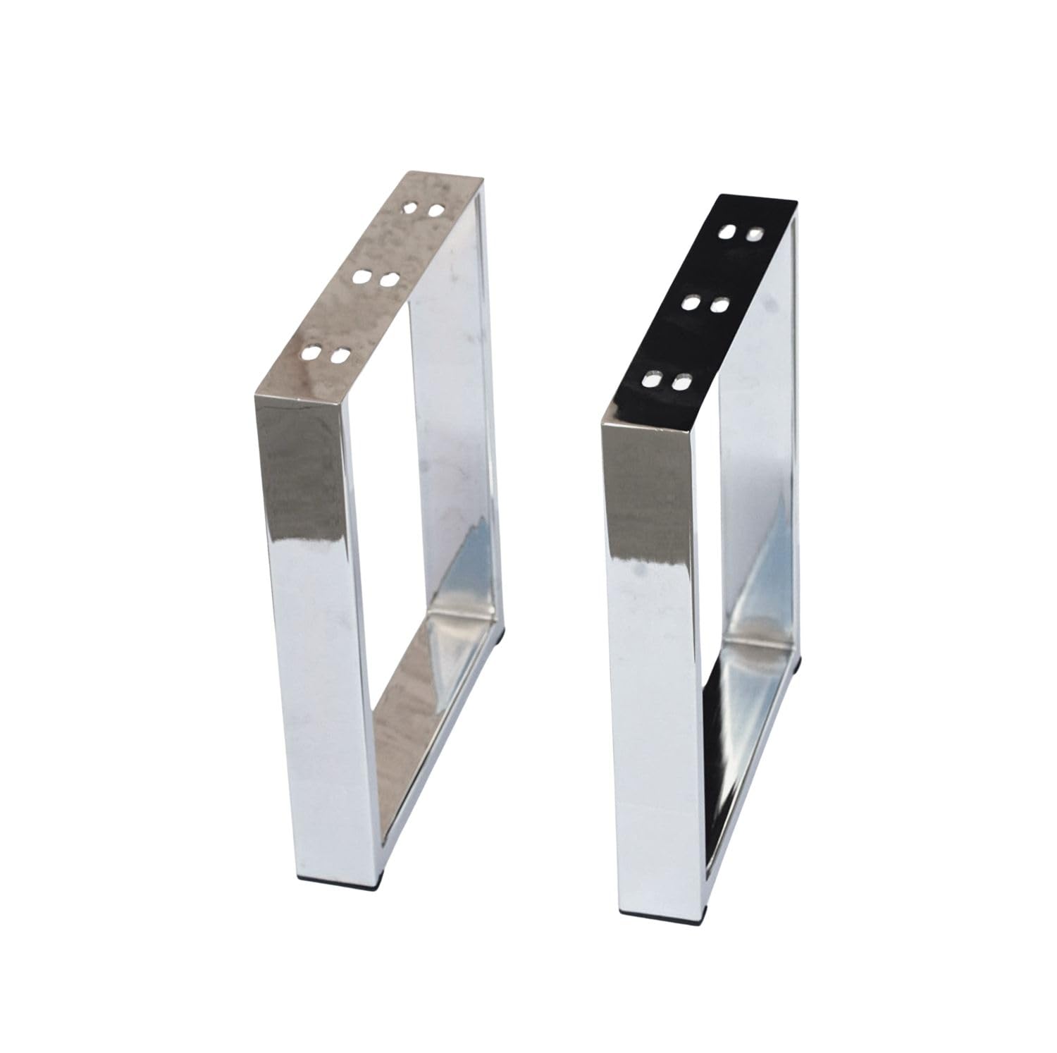 Alpha Furnishings Coffee Table Legs Metal Legs Furniture Legs 16" Black Chrome OR Stainless Steel 2pc Set (Chrome Prime)