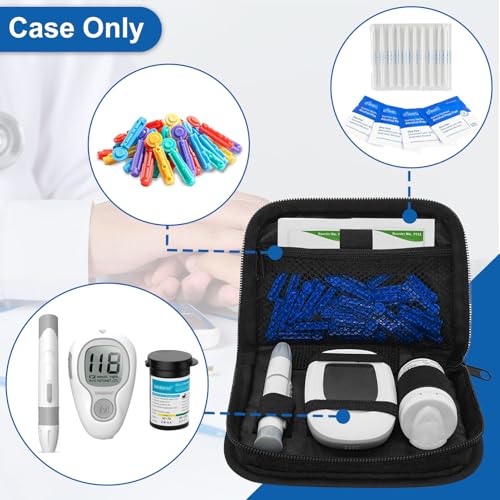 ICIMBI Diabetes Supply Case, Diabetic Organizer Carrying Case Kit, Glucose Monitor Case, Portable Diabetes Testing Kit Cases