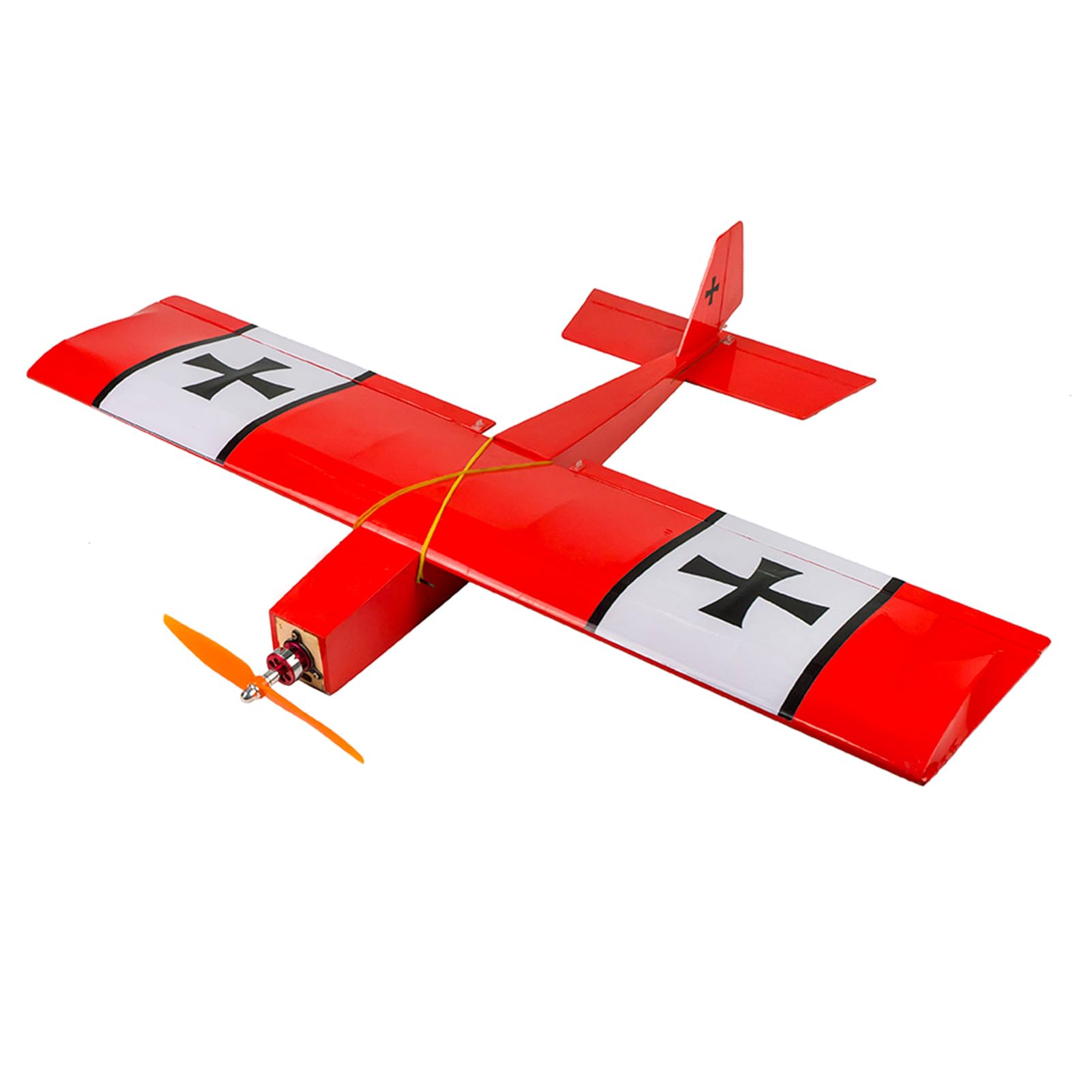 Samolot z Drewna Balsa 580mm Elektryczny Samolot z Drewna Balsa Wood Zestaw do Zdalnie Sterowanego Samolotu Silnik Bezszczotkowy 10A ESC 3 Serwa Częściami Wycinanymi (Tipo PNP)