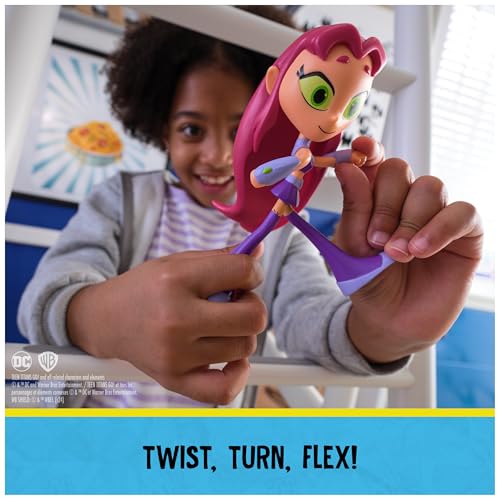 Image of DC Comics Teen Titans Go! Twisty Titans, Starfire, Flexible Action Figure, Kids Toys for Boys and Girls 4 and Up