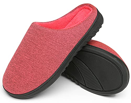 ChayChax Cálido Zapatillas de Casa para Hombre Mujer Espuma de Memoria Pantuflas de Invierno,Rosa B,40/41 EU