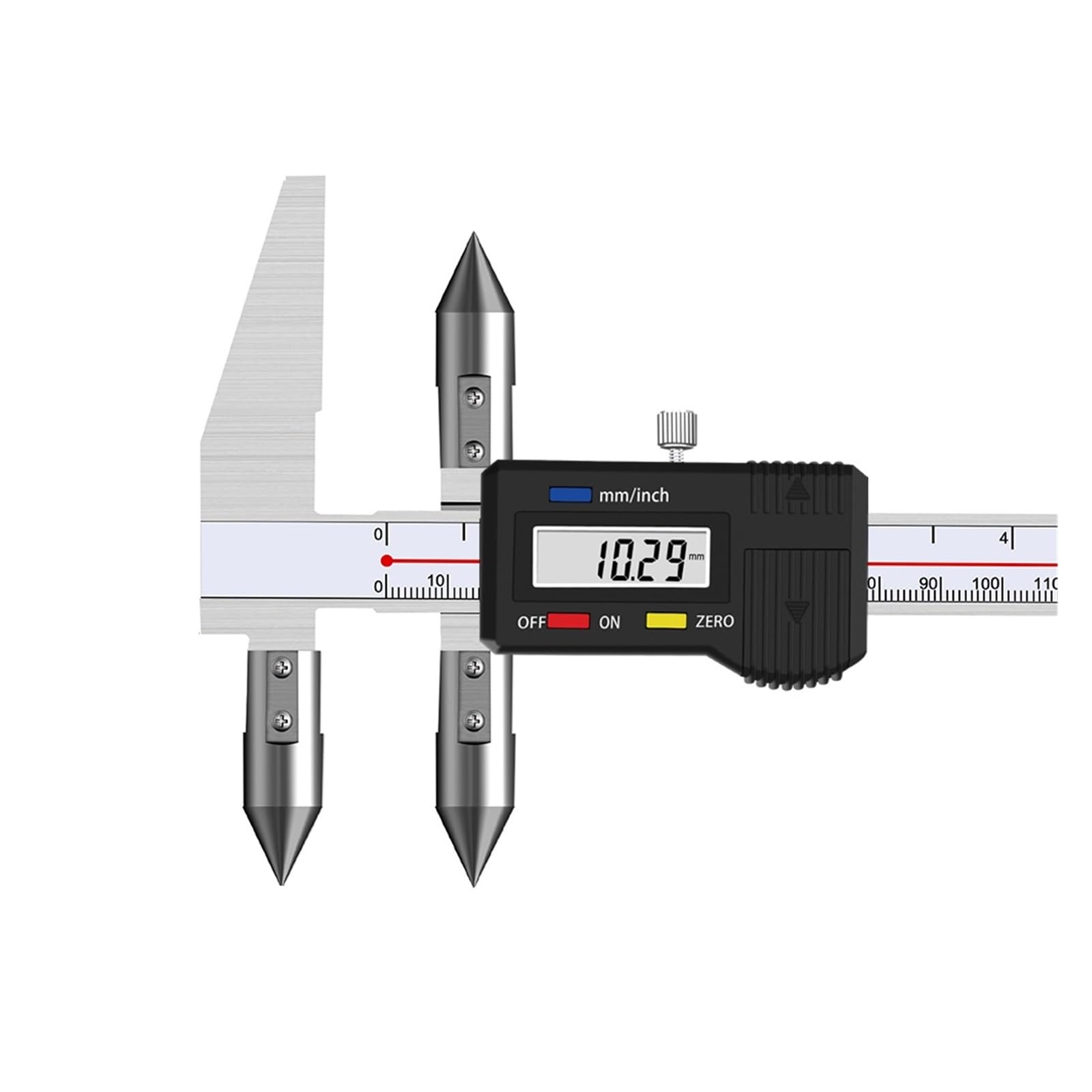 BDAYEK Vernier calipers Center Distance Digital Display Caliper 150mm 200mm 300mm Edge To Hole Measurement Tools Electronic(10-150mm)
