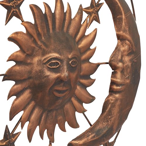 Deco 79 26566 Metal Sun And Moon Home Wall Decor Indoor Outdoor Wall Sculpture With Stars thumb #1