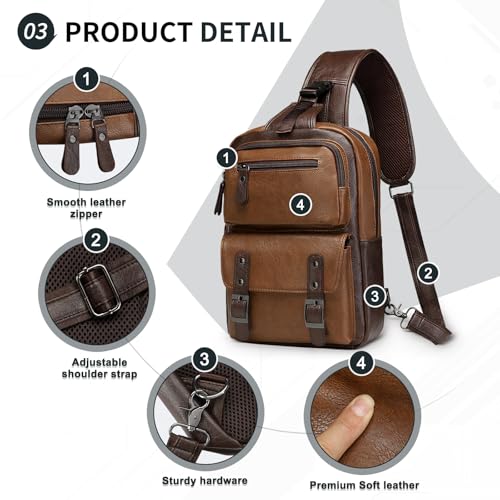 Image of Convertible Sling Bag Crossbody Backpack, Bags with Headphone Jack Shoulder Bag